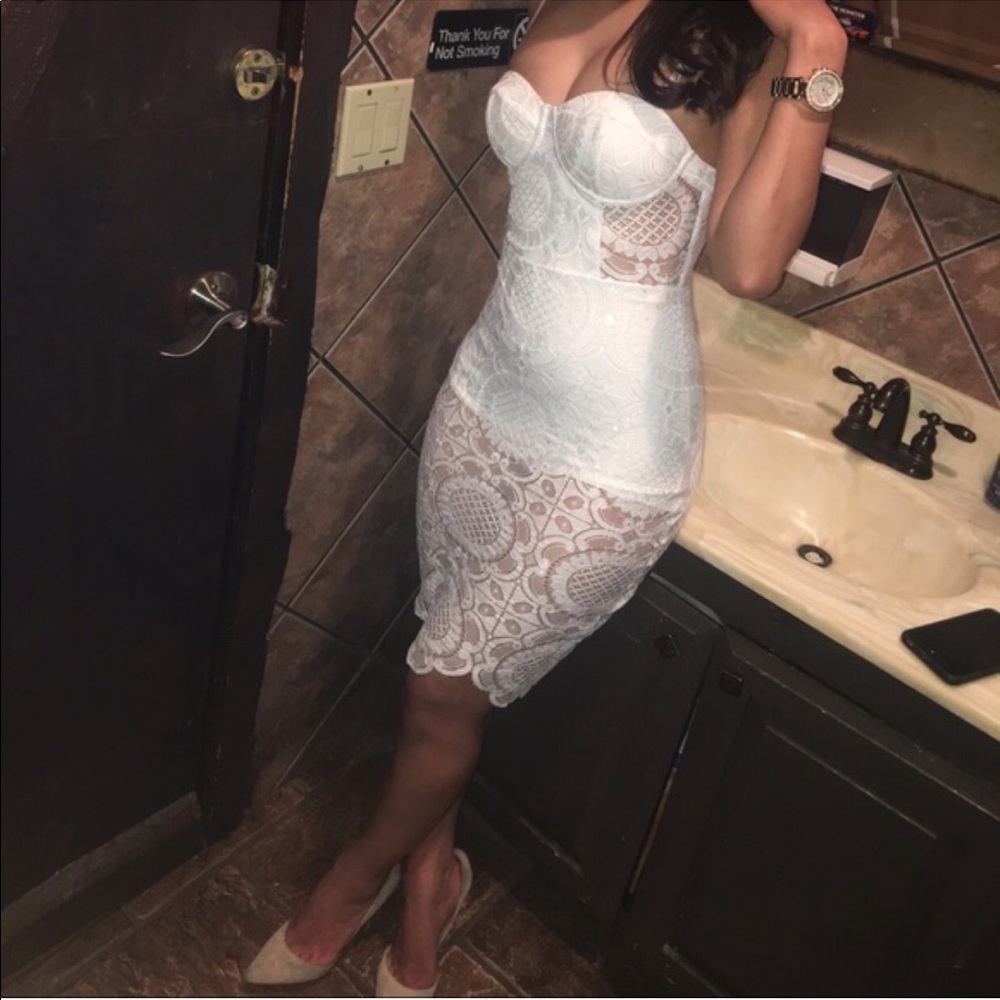 Bebe white dress